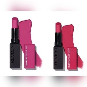 3pc Mixed Lot Revlon Colorstay Suede Ink 010 Tunnel Vision & 011 Type A Lipstick